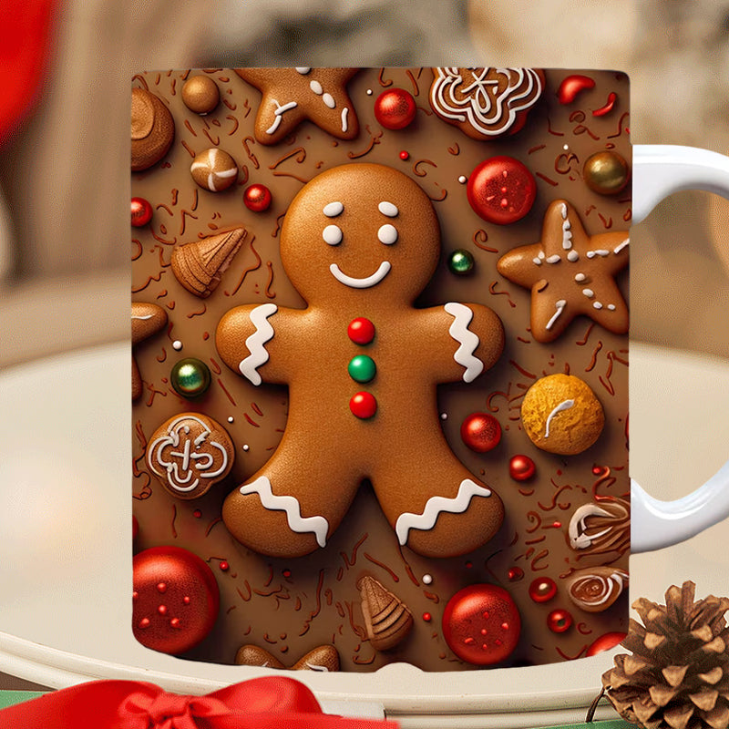 3d jul gingerman keramisk kaffemugg