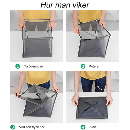 Bärbar hopfällbar tvättkorg