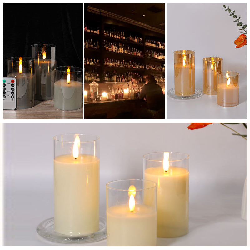 3D-glas realistiskt varmt ljus LED-ljus