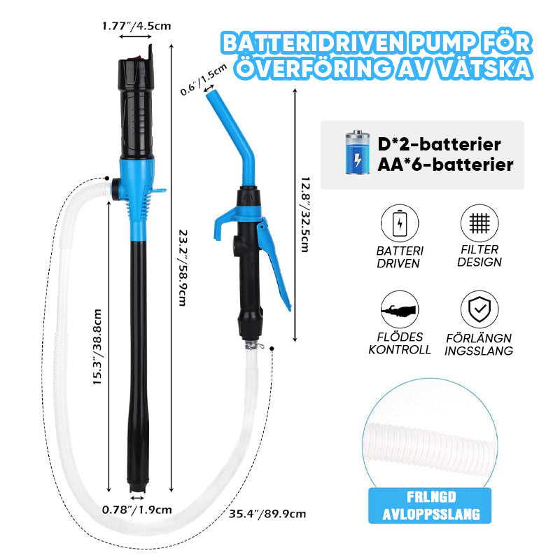 Bärbar batteridriven pump