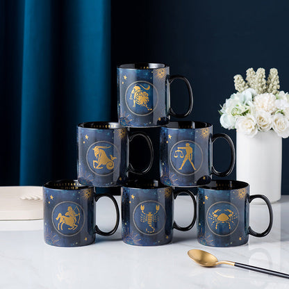 12 Constellations Mug Koboltblå kaffemugg i keramik