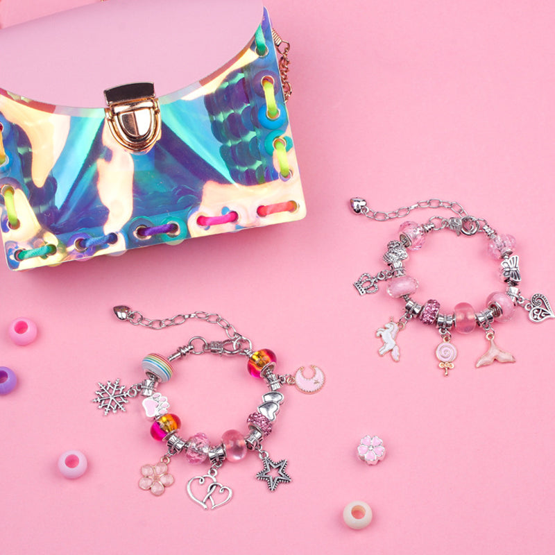 Barns briljanta pärlor DIY armband set