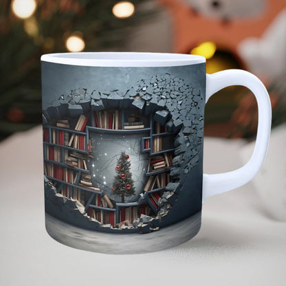 3D bokhylla kaffemugg