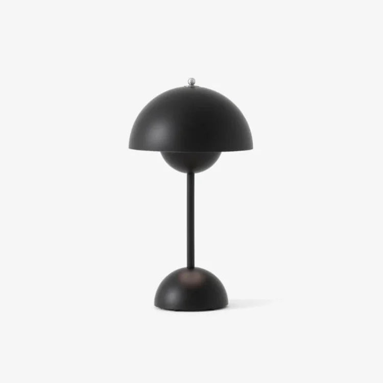 Svart bordslampa med modern form