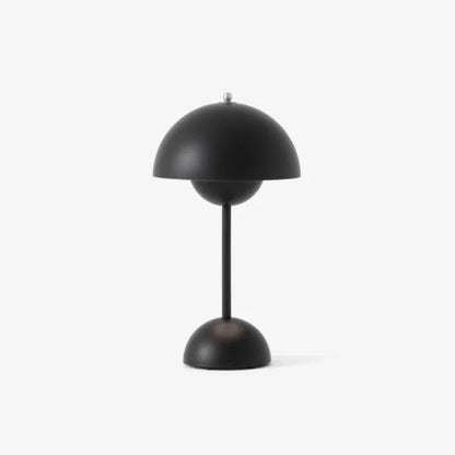 Svart bordslampa med modern form