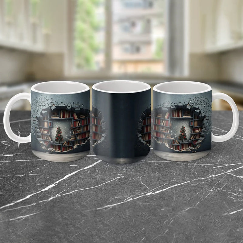 3D bokhylla kaffemugg