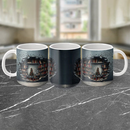 3D bokhylla kaffemugg