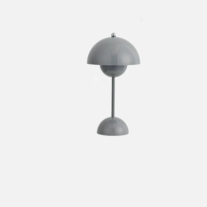 Grå bordslampa i minimalistisk stil