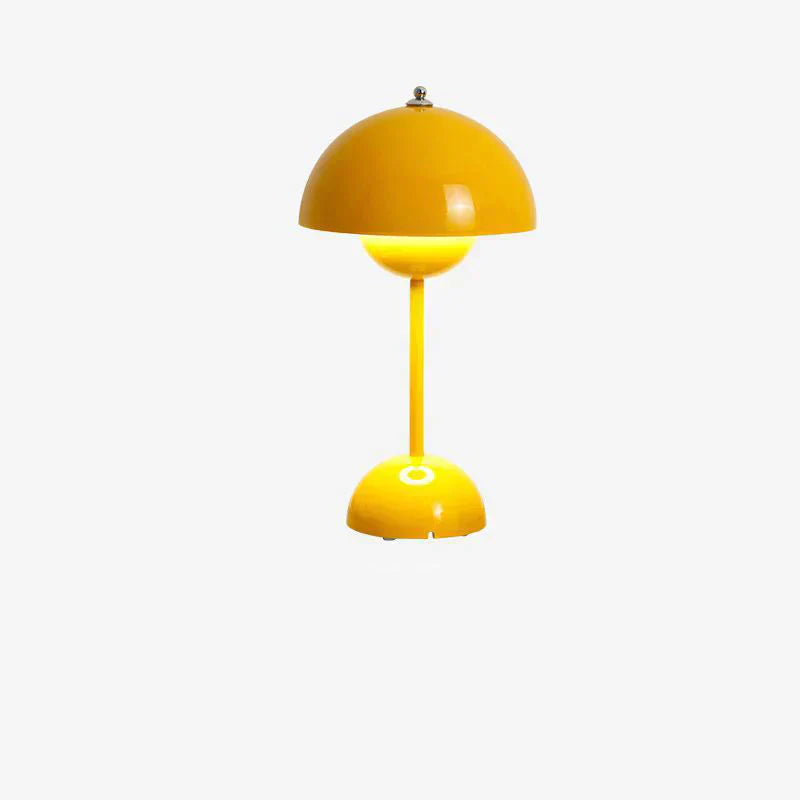 Gul bordslampa i enkel design