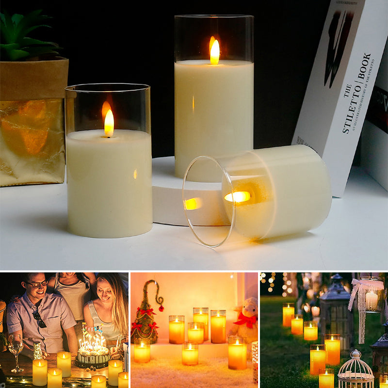 3D-glas realistiskt varmt ljus LED-ljus