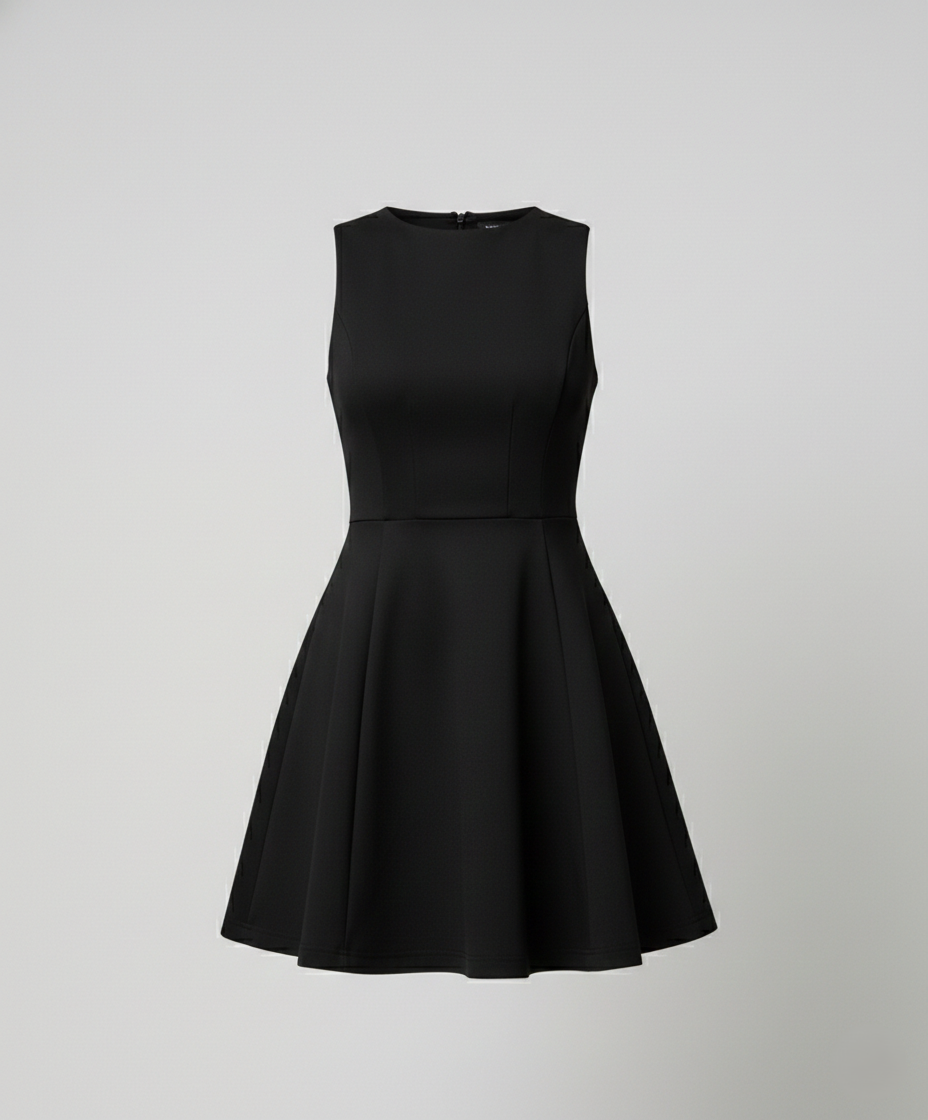 Women's A-line dress with fitted top
