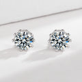 Ladies earrings with sparkling zirconia in elegant wreath design Hapa Style