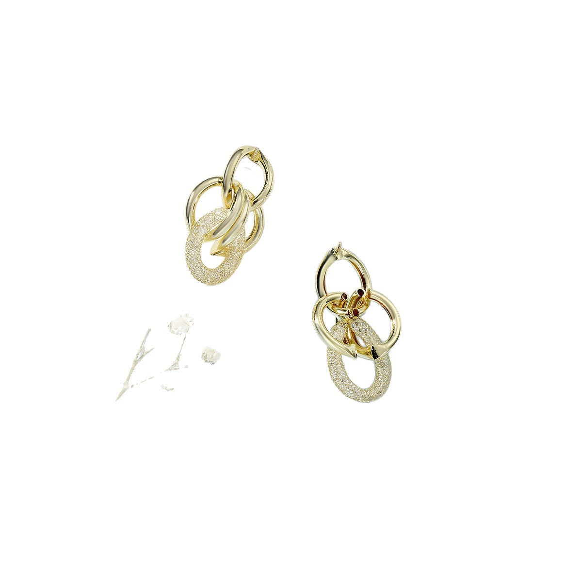 Women's Hanging Earrings with Luxurious, Sculptural Design Hapa Style