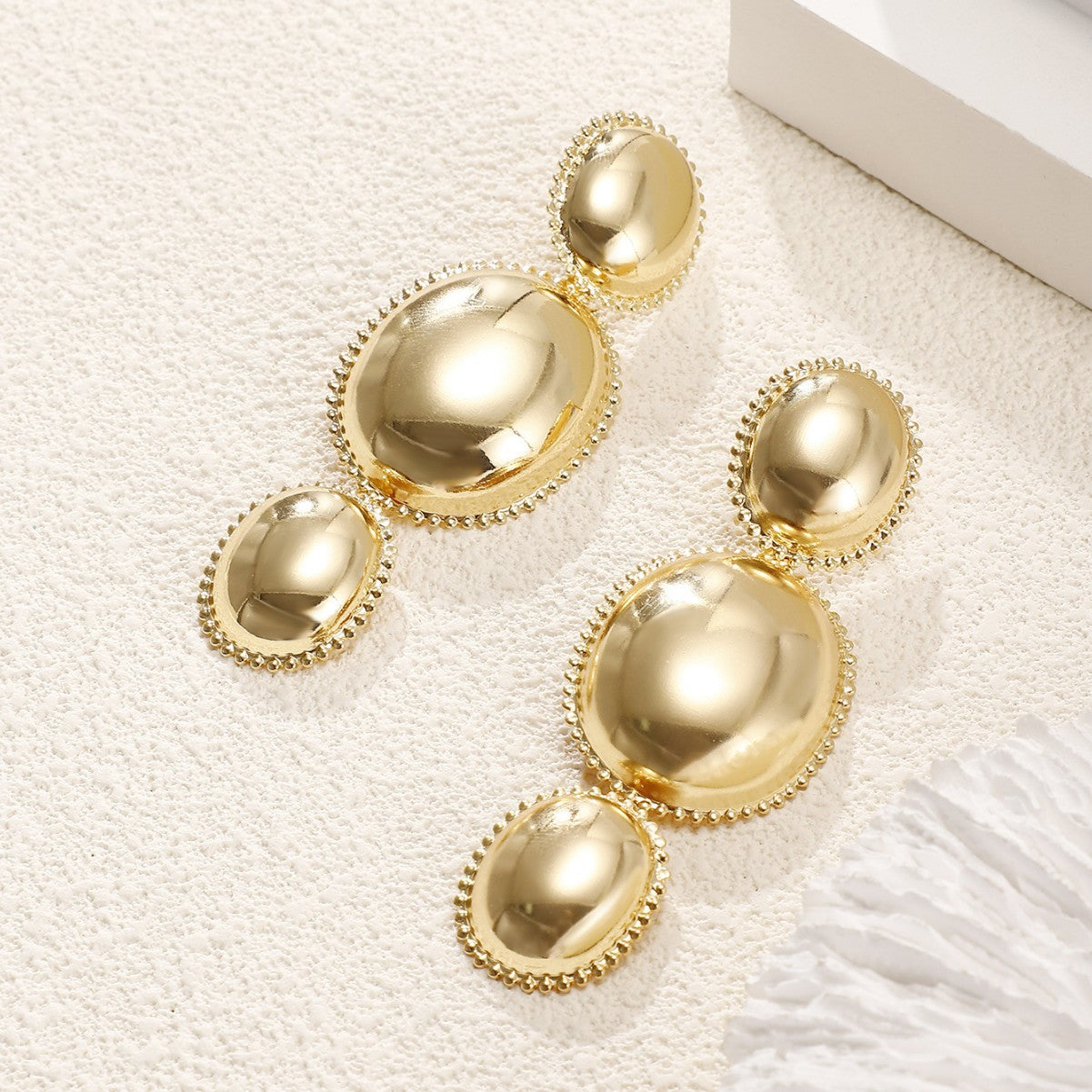 Women's earrings in artistic, structured design Hapa Style