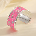 Women Open Bangle with Sparkling Star Motif Hapa Style