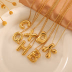 Women's necklace with curved letter pendant Hapa Style