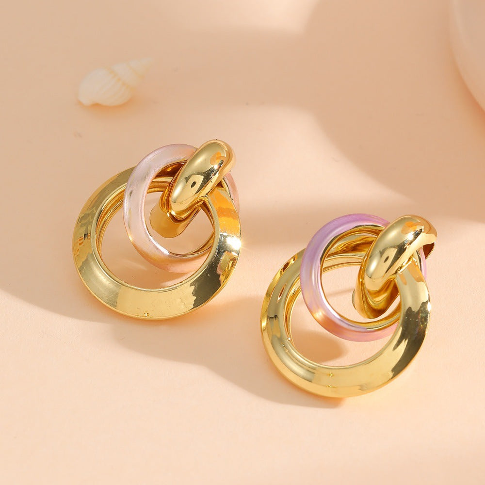 Women's earrings in elegant ring design Hapa Style