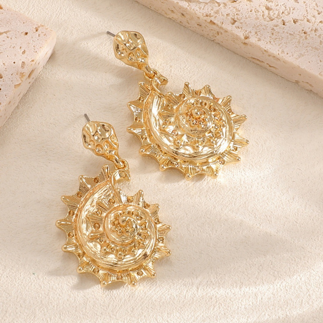 Ladies earrings in shell design Hapa Style