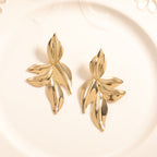 Women’s earrings with elegant leaf design Hapa Style