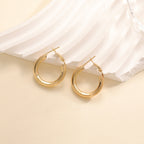Women's hoop earrings made of high-quality stainless steel with elegant design Hapa Style