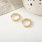 Women's hoop earrings with modern, textured design Hapa Style