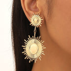 Women's Hanging Earrings in Modern Radiant Design Hapa Style