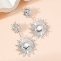Women's Hanging Earrings in Modern Radiant Design Hapa Style