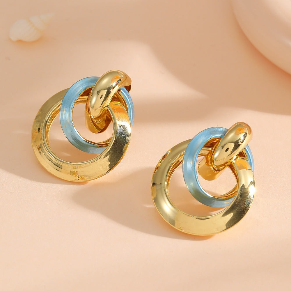 Women's earrings in elegant ring design Hapa Style