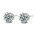 Ladies earrings with sparkling zirconia in elegant wreath design Hapa Style