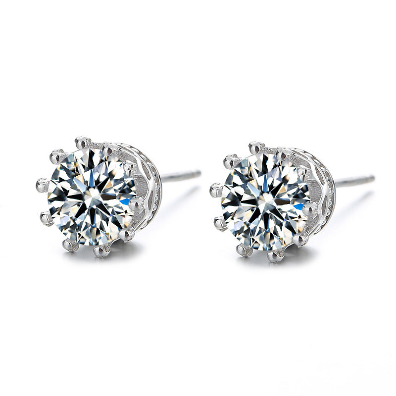 Ladies earrings with sparkling zirconia in elegant wreath design Hapa Style