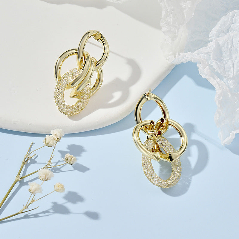 Women's Hanging Earrings with Luxurious, Sculptural Design Hapa Style