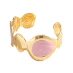 Ladies Open Bangle with Artistic, Curved Design Hapa Style