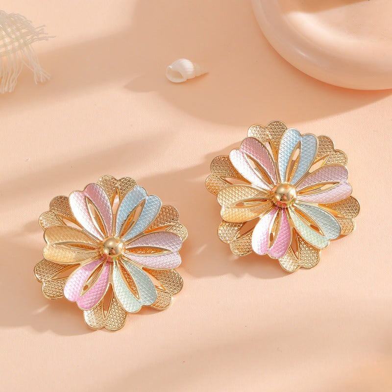 Ladies Hair Clips with Artistic Flower Design Hapa Style