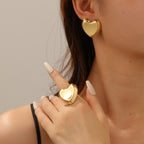 Women's Open Bangle with Elegant Heart Shape Hapa Style