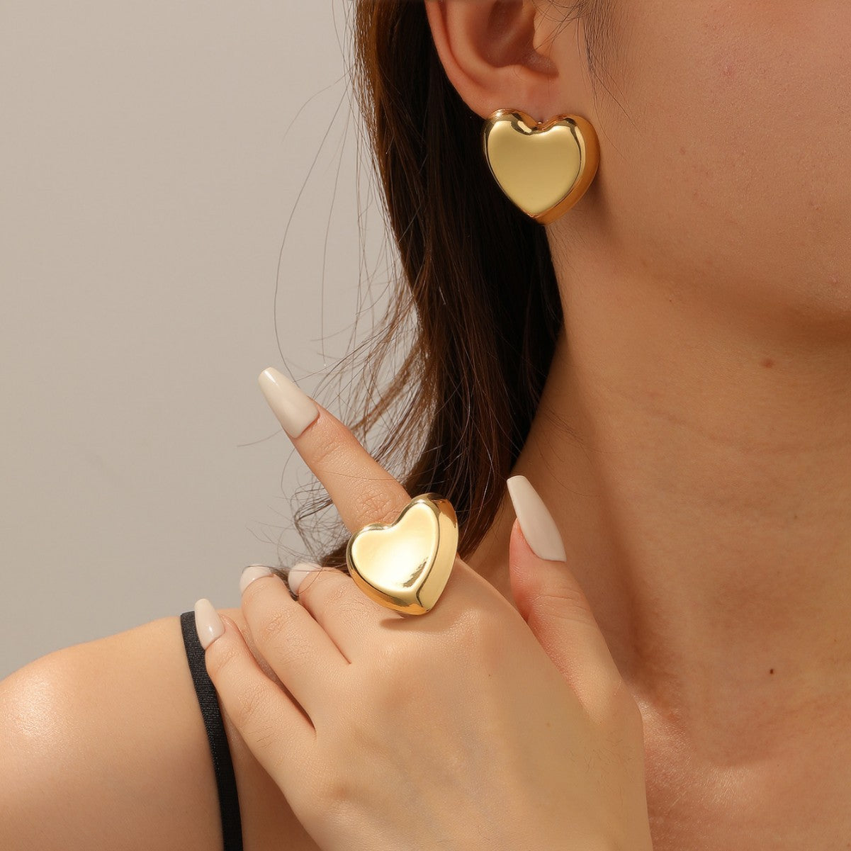 Women's Open Bangle with Elegant Heart Shape Hapa Style