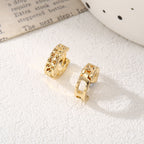Women's hoop earrings with modern, textured design Hapa Style