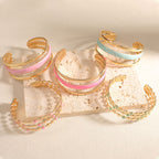 Women Open Bangle with Artistic Relief Design Hapa Style