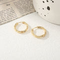 Women's hoop earrings with modern, textured design Hapa Style