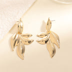 Women’s earrings with elegant leaf design Hapa Style