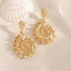 Ladies earrings in shell design Hapa Style