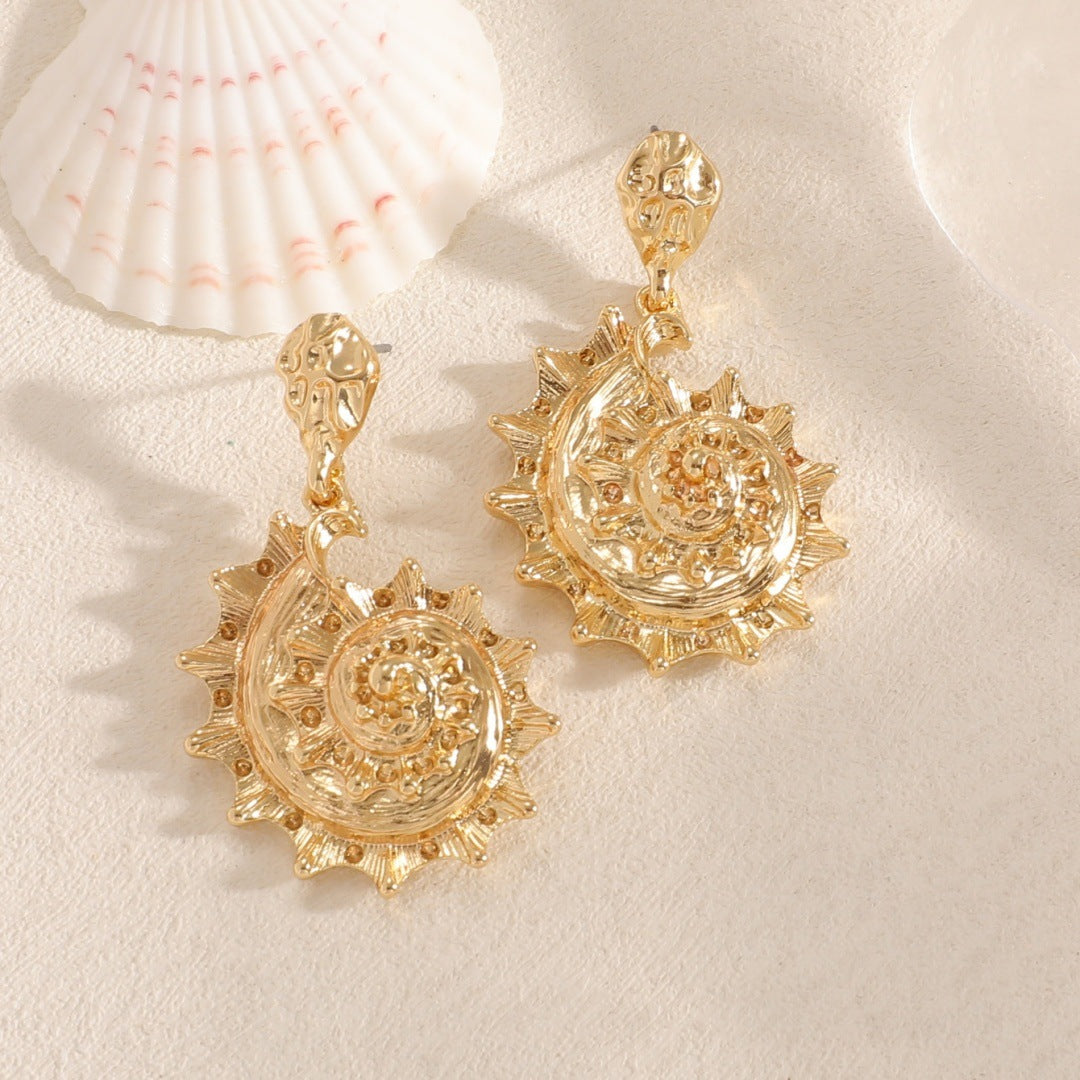 Ladies earrings in shell design Hapa Style