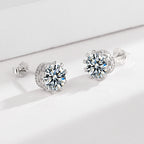 Ladies earrings with sparkling zirconia in elegant wreath design Hapa Style
