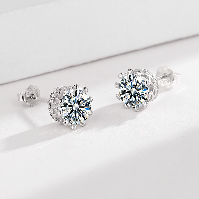 Ladies earrings with sparkling zirconia in elegant wreath design Hapa Style