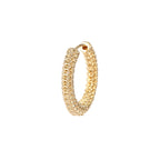 Women's hoop earrings with modern, textured design Hapa Style