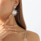 Women's Hanging Earrings in Modern Radiant Design Hapa Style