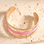 Women Open Bangle with Artistic Relief Design Hapa Style