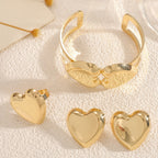 Women's Open Bangle with Elegant Heart Shape Hapa Style