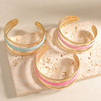 Women Open Bangle with Artistic Relief Design Hapa Style