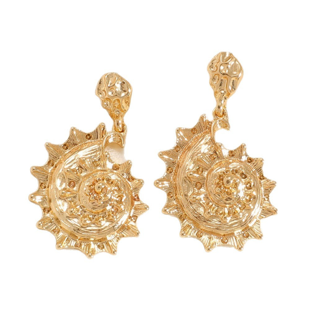 Ladies earrings in shell design Hapa Style