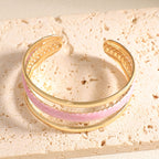 Women Open Bangle with Artistic Relief Design Hapa Style